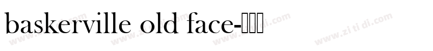baskerville old face字体转换